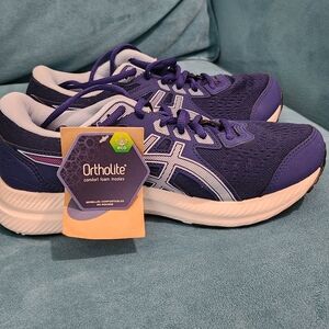 ASICS Women's Sneakers in Deep Purple and White